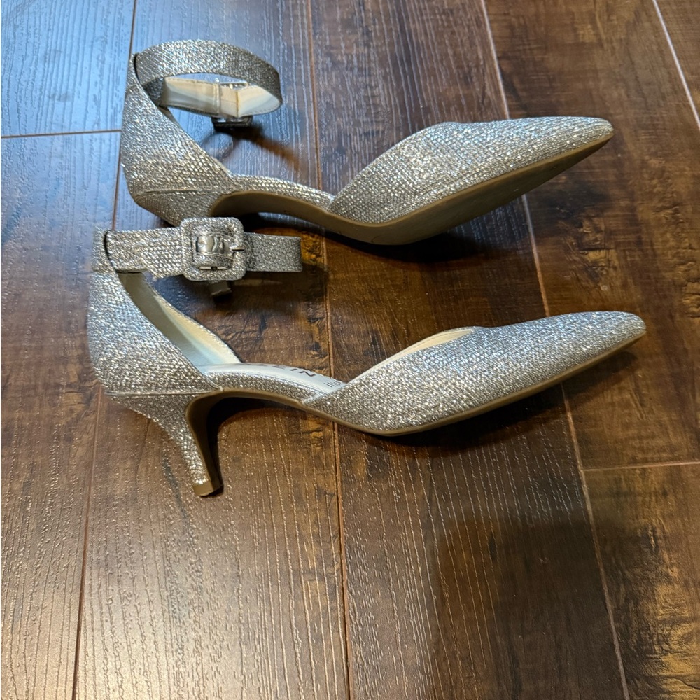 Anne Klein Glittering Silver Heels - Picture 8 of 9